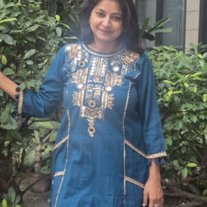 Blue Mirror Work Party Coordset