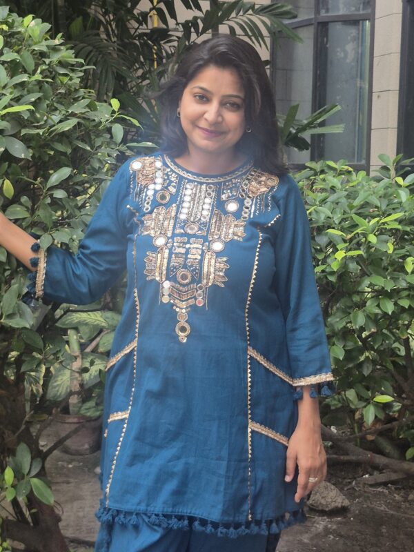 Blue Mirror Work Party Coordset