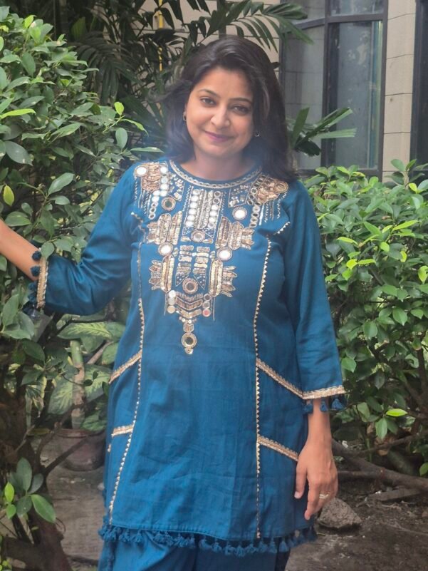 Blue Mirror Work Party Coordset