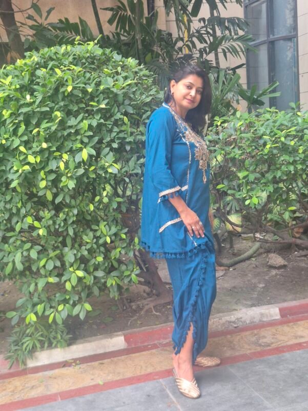 Blue Mirror Work Party Coordset