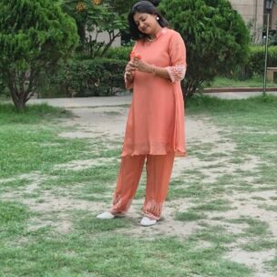 Marvellous Orange Two Piece Suit Set - Image 2