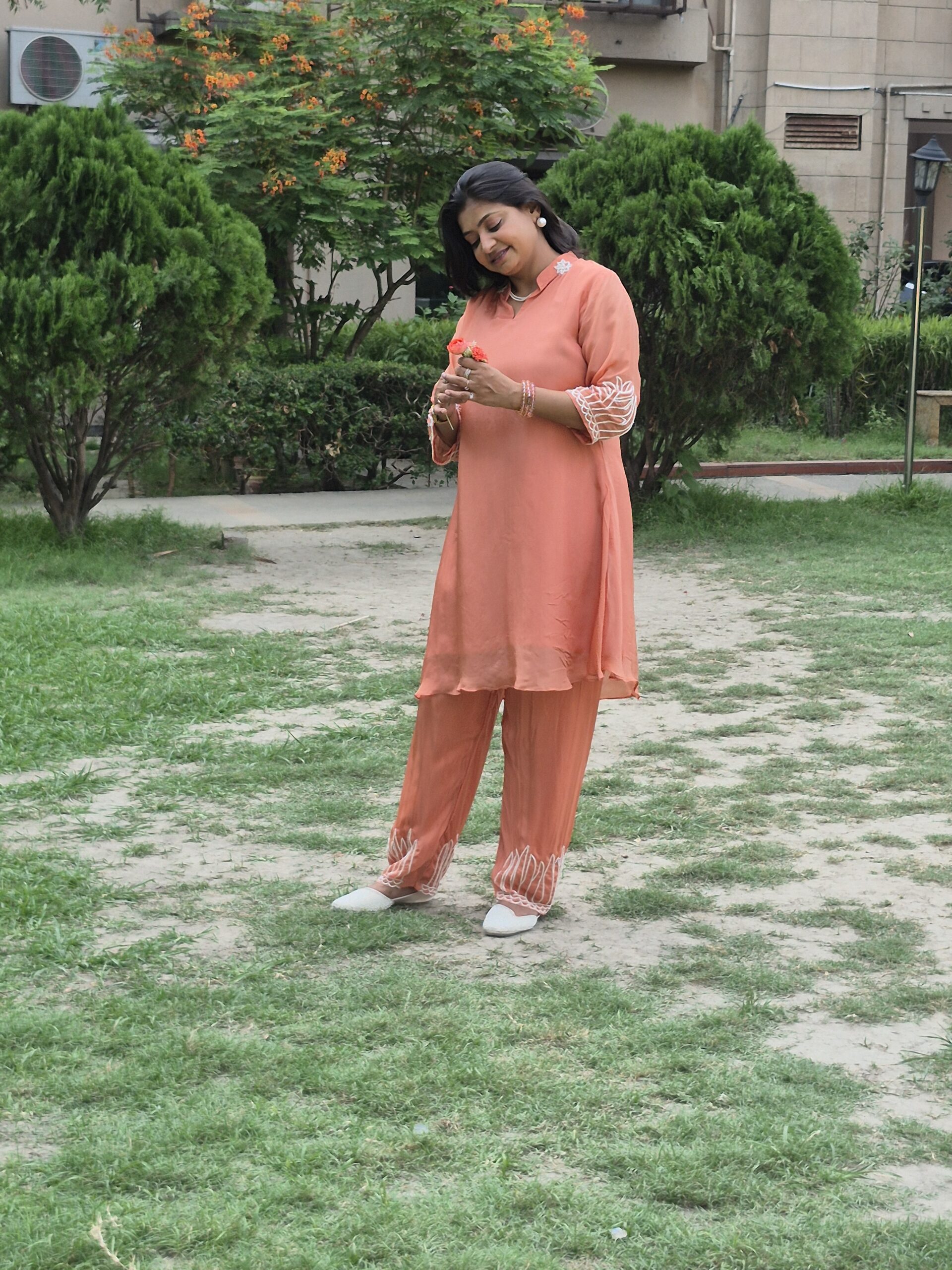 Marvellous Orange Two Piece Suit Set - Image 2