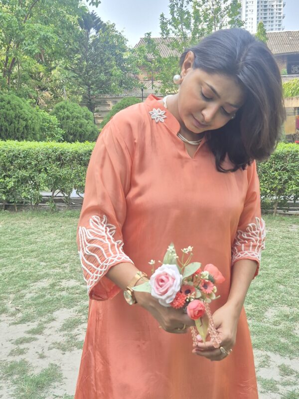 Marvellous Orange Two Piece Suit Set