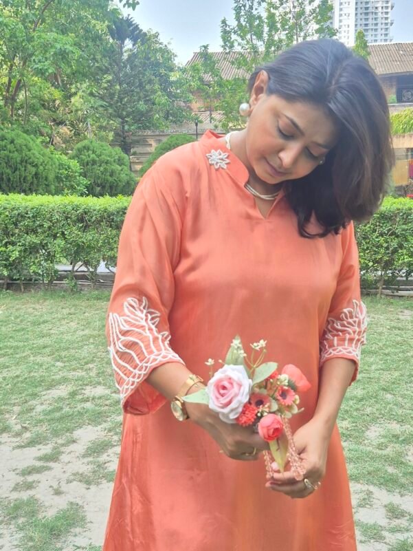 Marvellous Orange Two Piece Suit Set