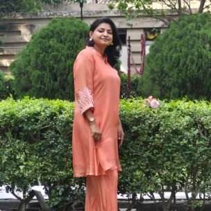 Marvellous Orange Two Piece Suit Set