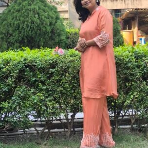 Marvellous Orange Two Piece Suit Set - Image 5