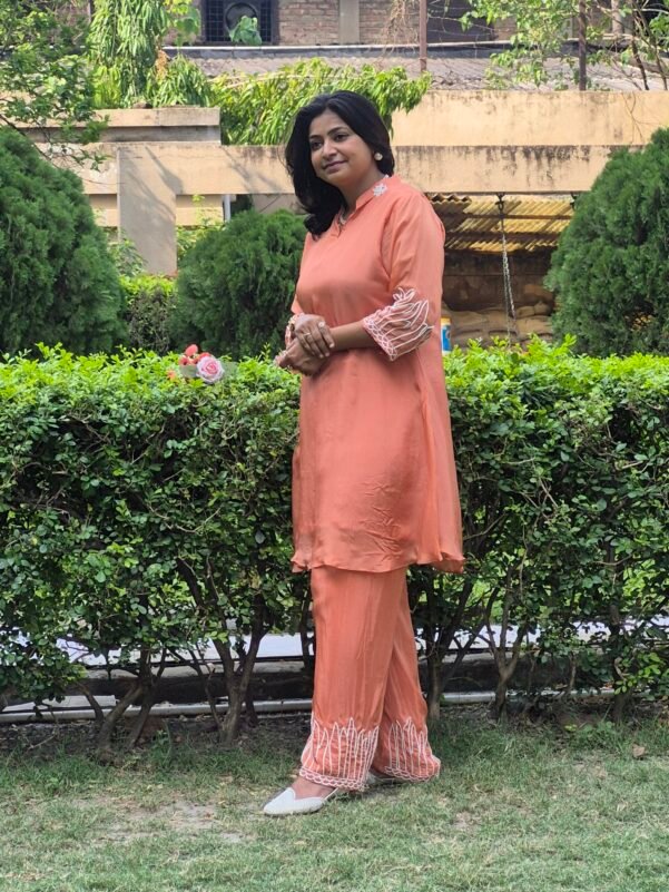 Marvellous Orange Two Piece Suit Set