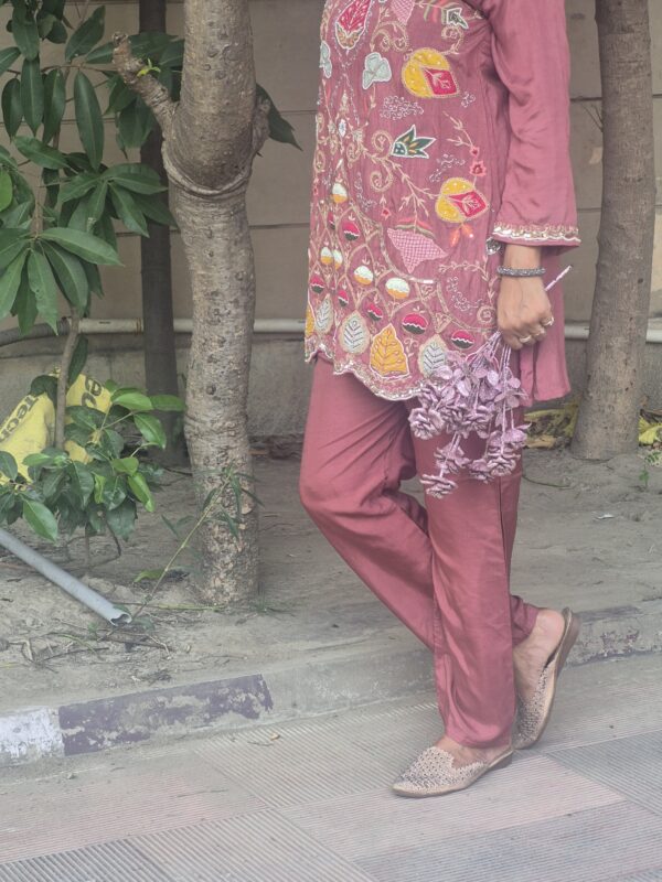 Passion Pink Party Wear Coord-set