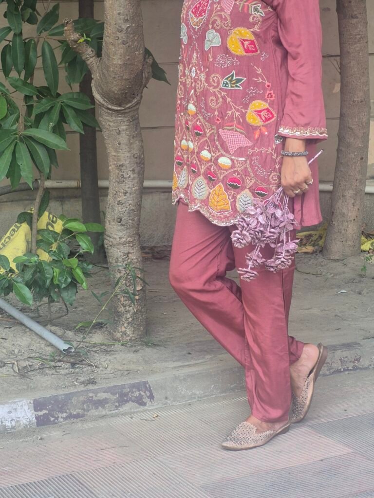 Passion Pink Party Wear Coord-set