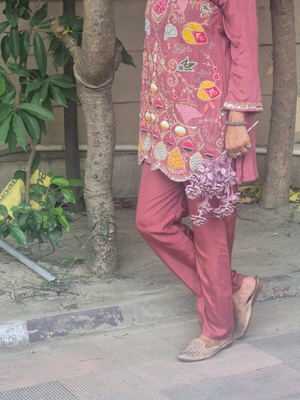 Passion Pink Party Wear Coord-set