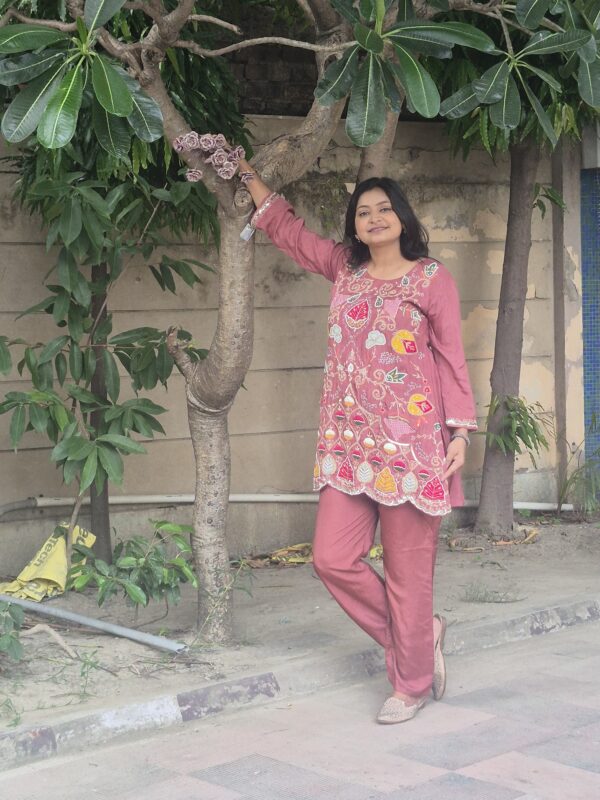 Passion Pink Party Wear Coord-set