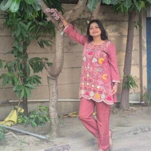 Passion Pink Party Wear Coord-set - Image 5