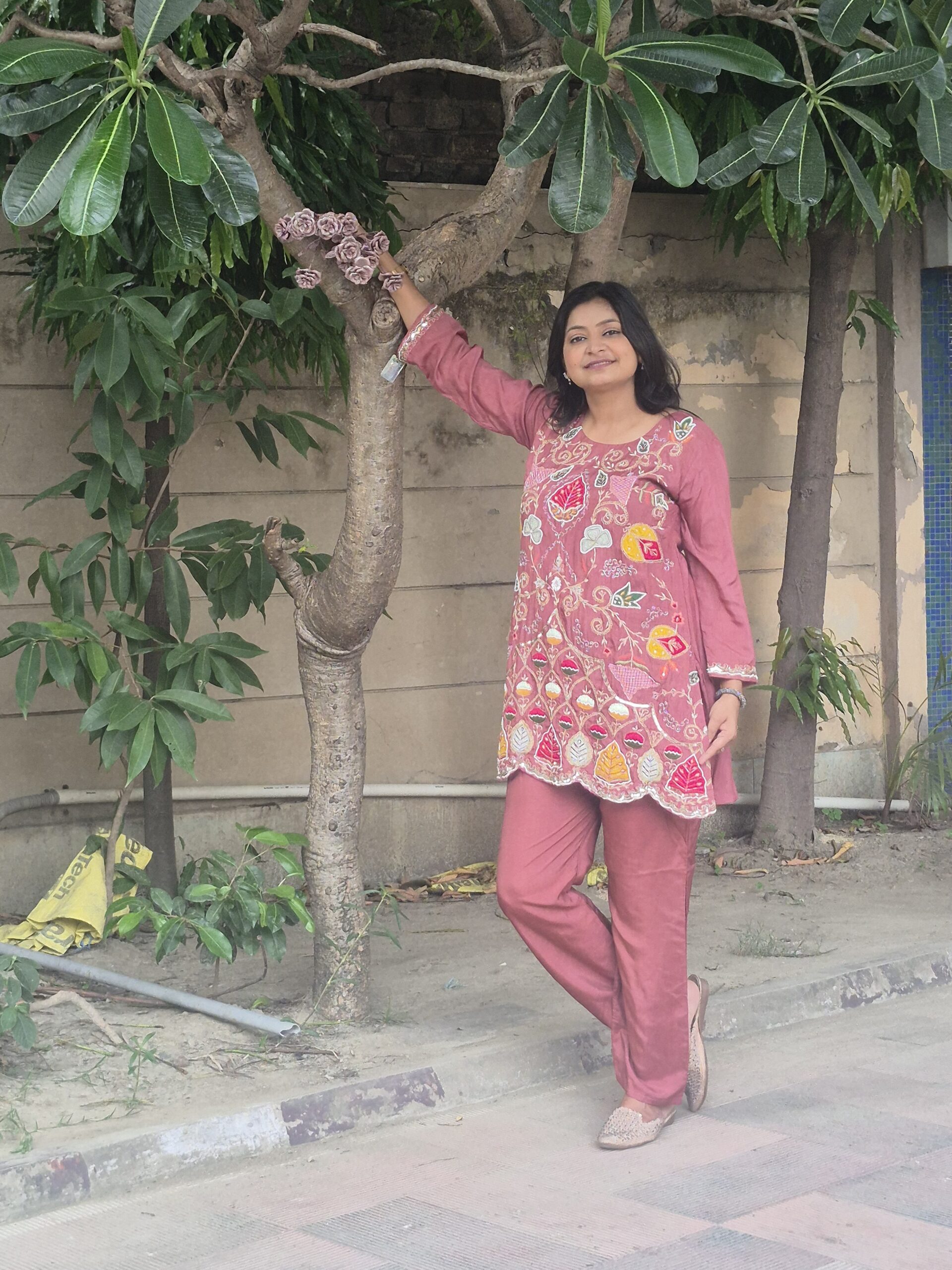 Passion Pink Party Wear Coord-set - Image 5