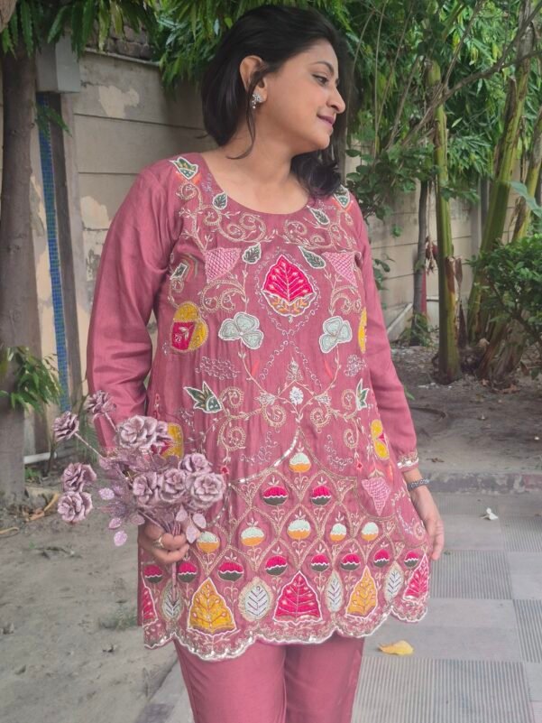 Passion Pink Party Wear Coord-set