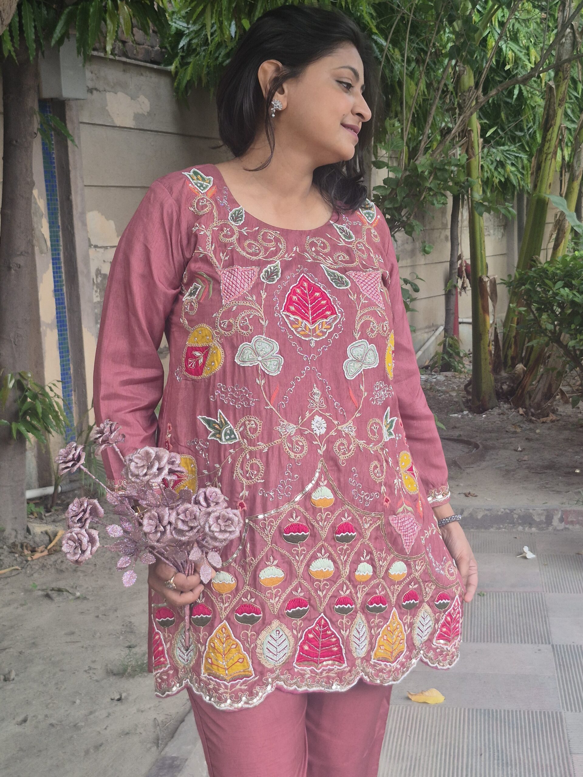 Passion Pink Party Wear Coord-set - Image 3