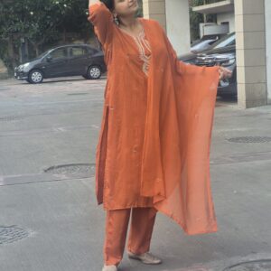 Marvelous Orange 3 Piece Suit Set - Image 6