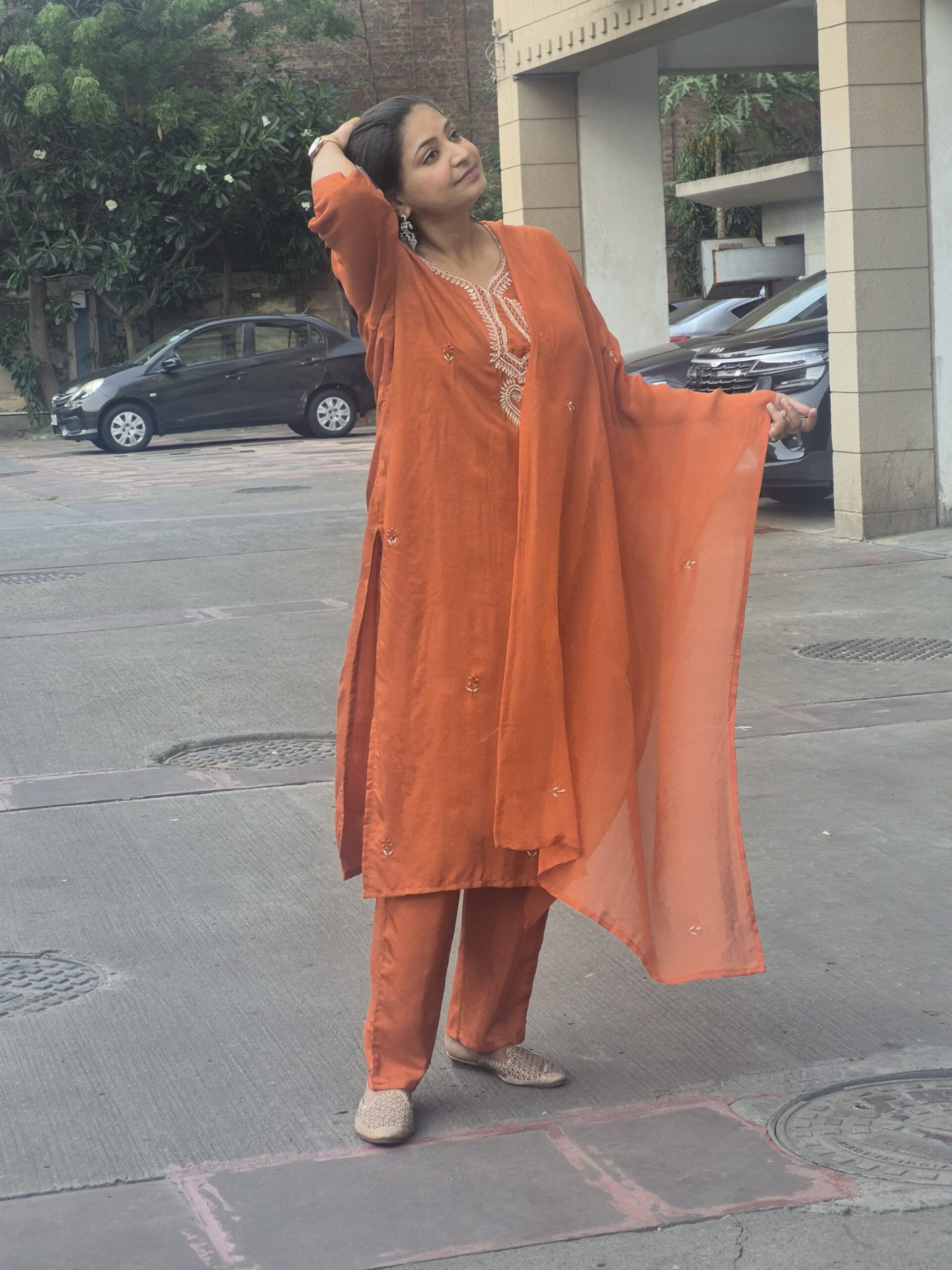 Marvelous Orange 3 Piece Suit Set - Image 6