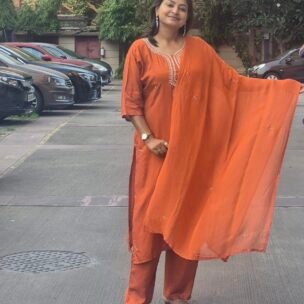 Marvelous Orange 3 Piece Suit Set - Image 2