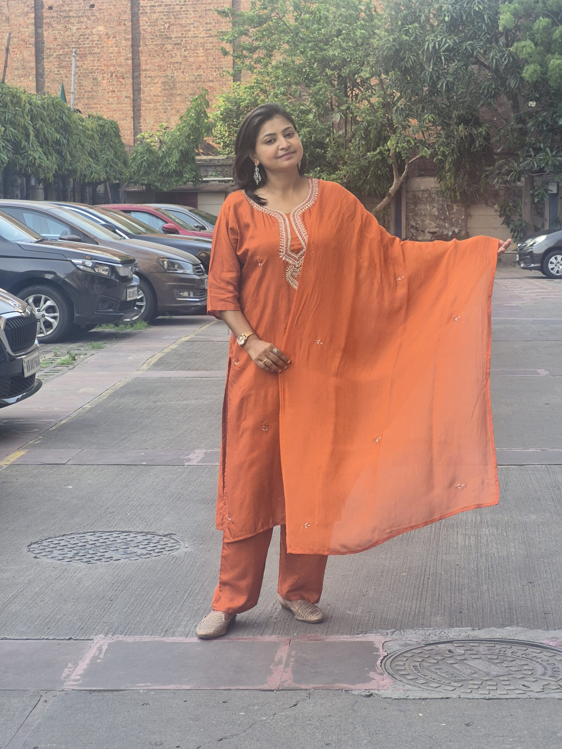 Marvelous Orange 3 Piece Suit Set - Image 3
