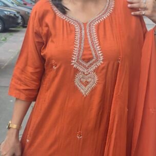 Marvelous Orange 3 Piece Suit Set - Image 4