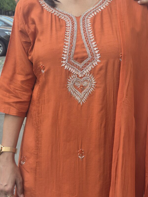 Marvelous Orange 3 Piece Suit Set