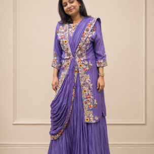 MAJESTIC LAVENDAR 3 PIECE INDO-WESTERN