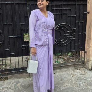 Mystical Lavendar Indo-Western Piece - Image 3