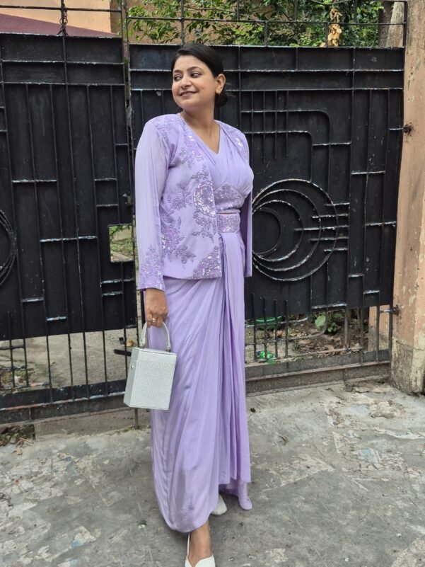 Mystical Lavendar Indo-Western Piece