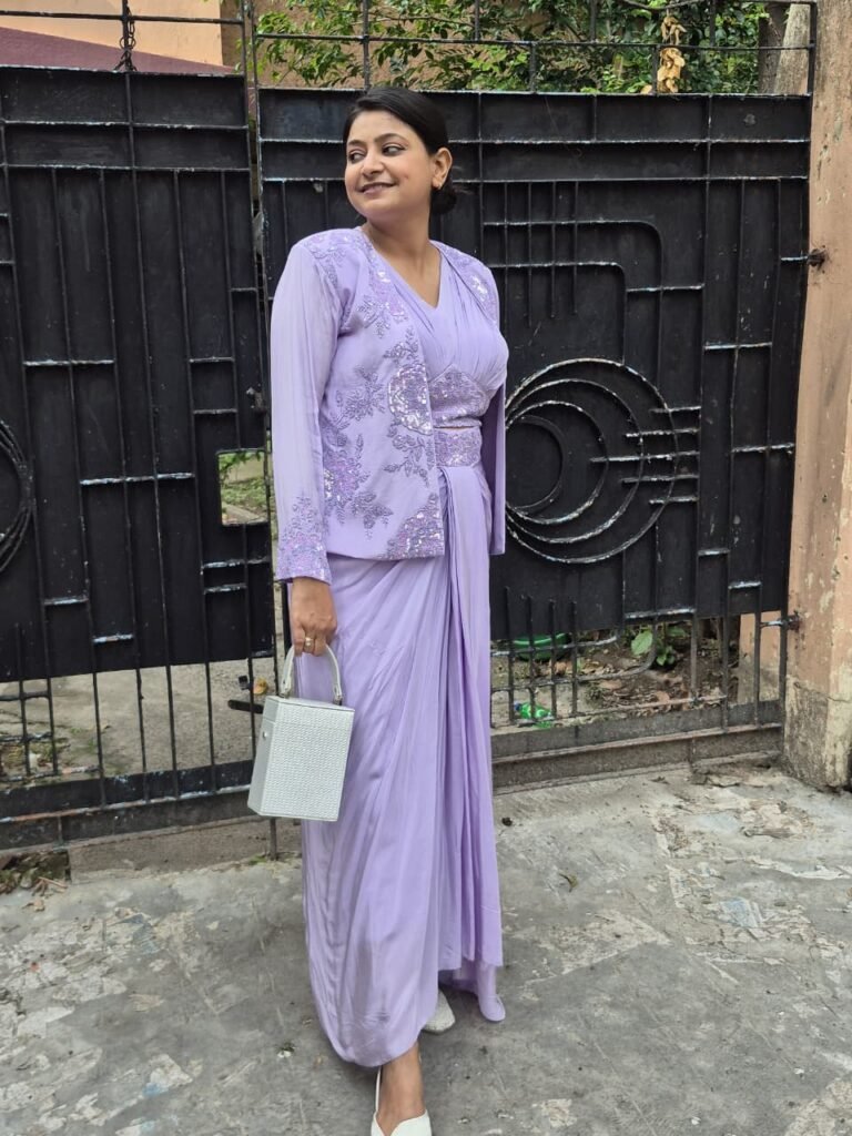 Mystical Lavendar Indo-Western Piece