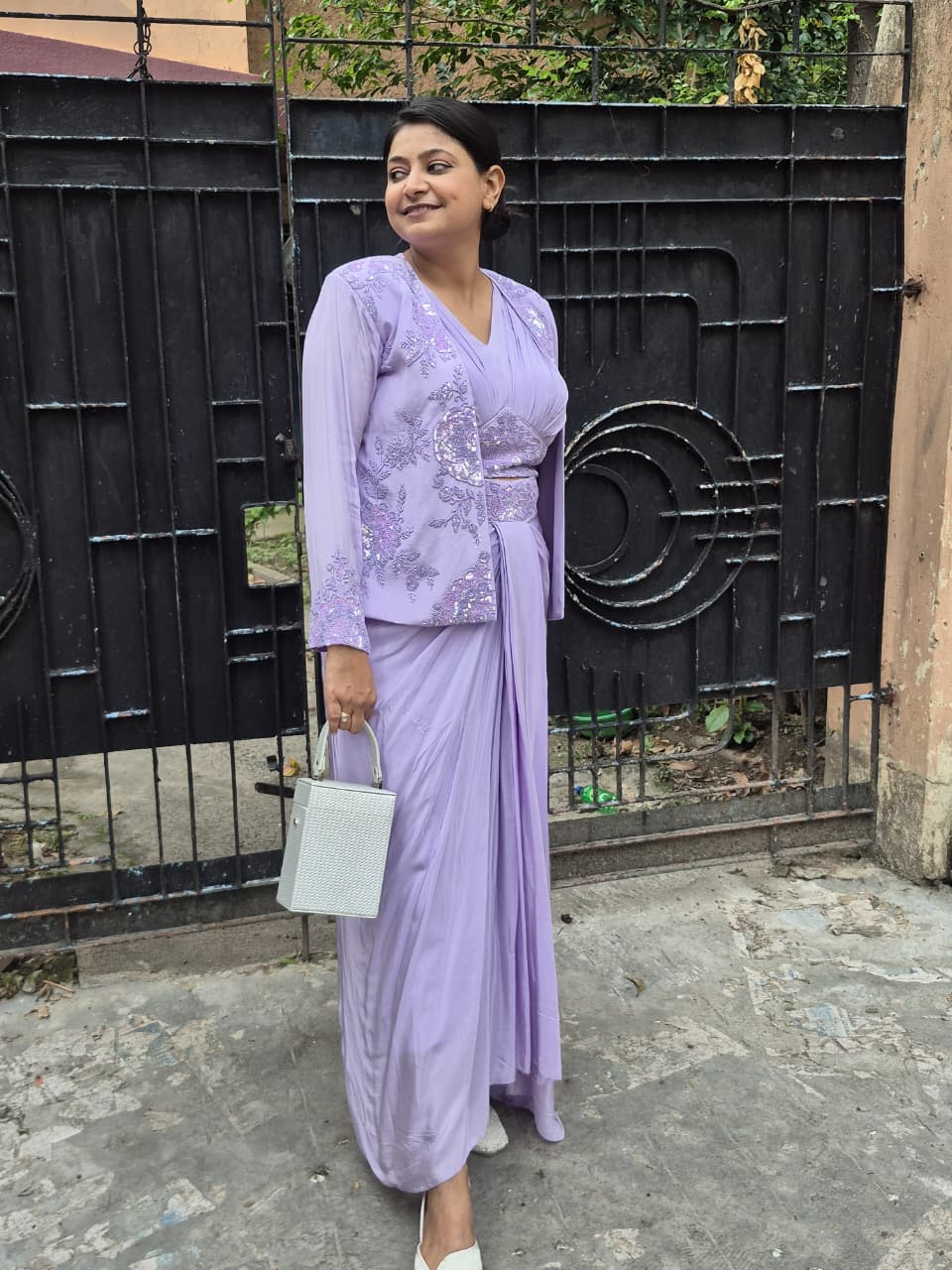 Mystical Lavendar Indo-Western Piece - Image 3