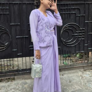 Mystical Lavendar Indo-Western Piece - Image 2