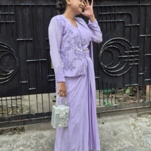 Mystical Lavendar Indo-Western Piece - Image 2