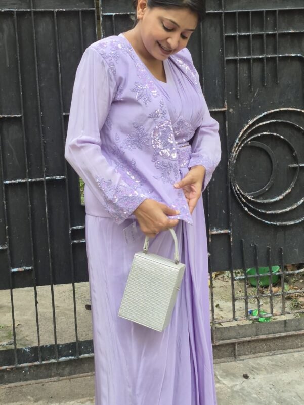 Mystical Lavendar Indo-Western Piece