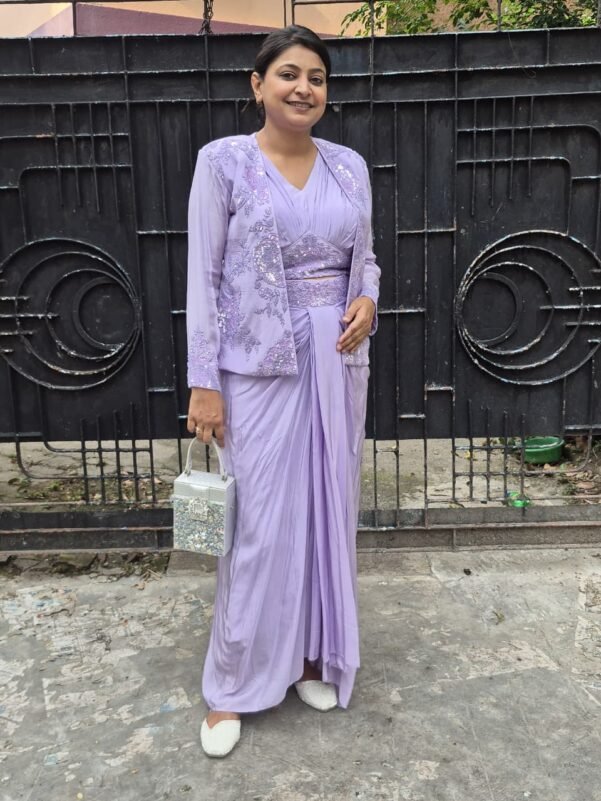 Mystical Lavendar Indo-Western Piece