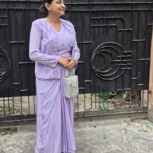Mystical Lavendar Indo-Western Piece - Image 4
