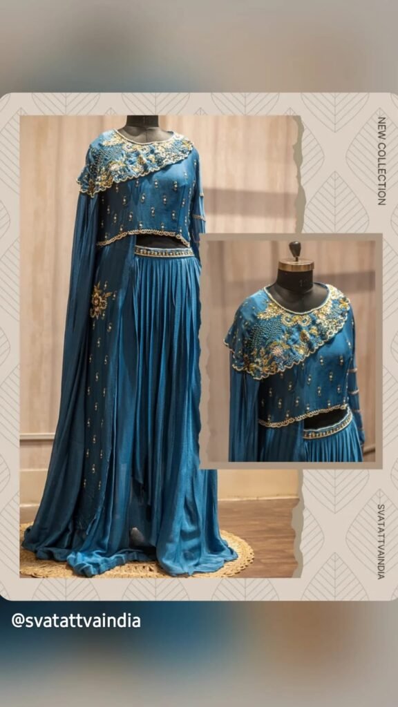 HAND-EMBROIDED 3 PIECE SUIT SET WITH GARARA STYLED PANTS