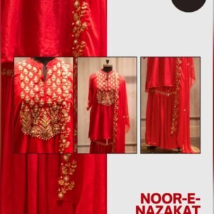 HAND-EMBROIDED 3 PIECE SUIT SET WITH GARARA STYLED PANTS