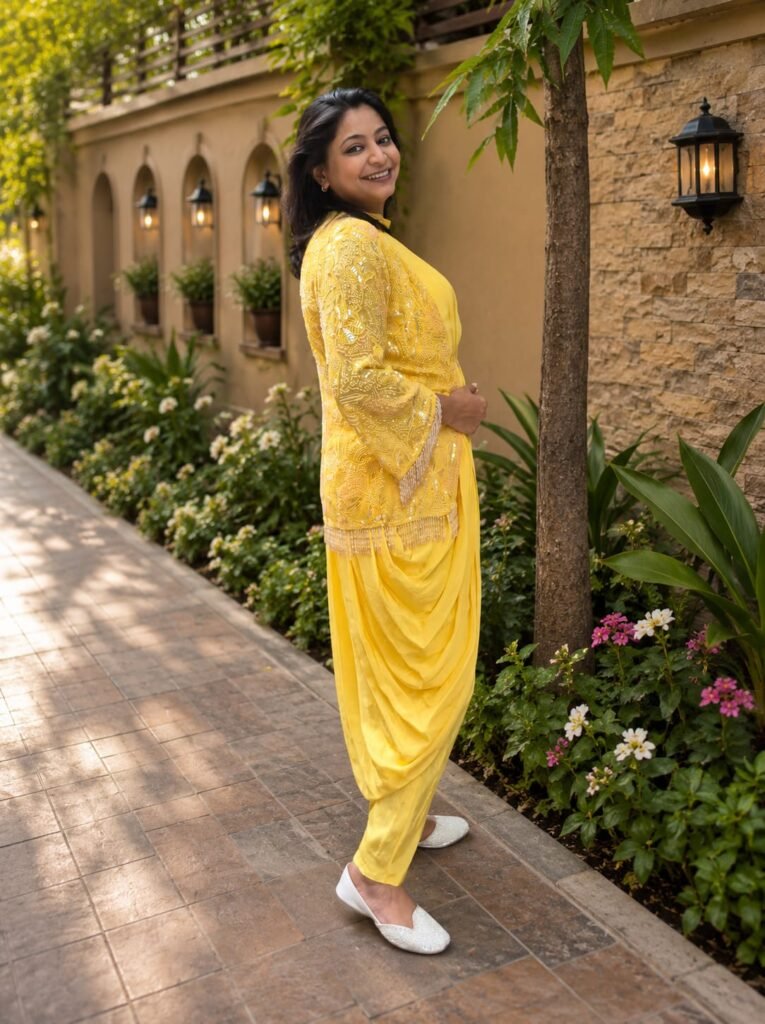 LAVISHING YELLOW WITH FULLY HAND-EMBROIDED HEAVY JACKET