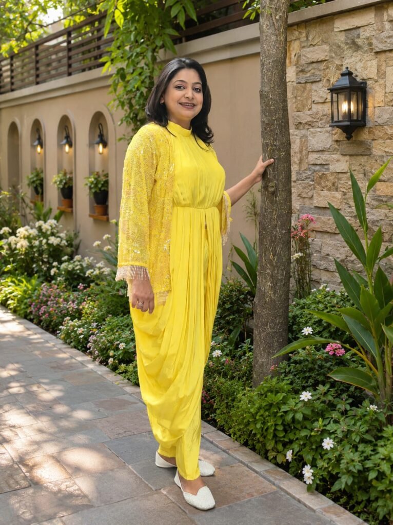 LAVISHING YELLOW WITH FULLY HAND-EMBROIDED HEAVY JACKET