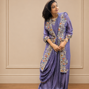 MAJESTIC LAVENDAR 3 PIECE INDO-WESTERN - Image 2